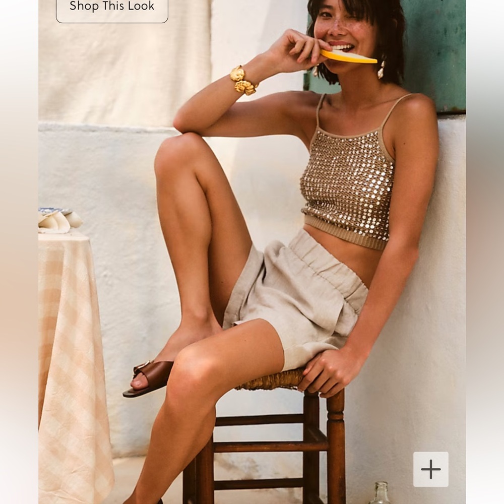 Tropez short in linen Size Small Flax